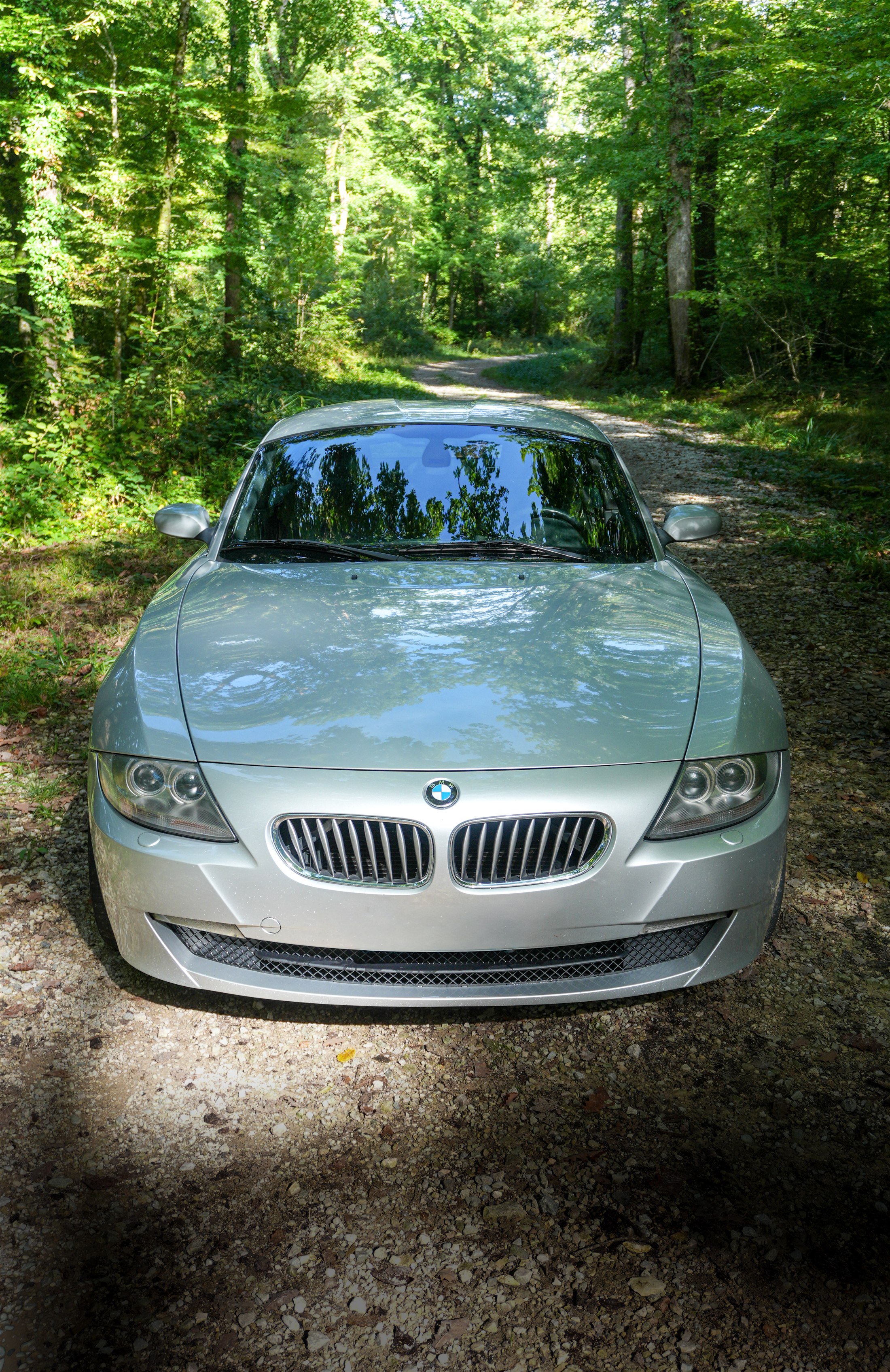 BMW Z4 Coupé — chemin forestier
